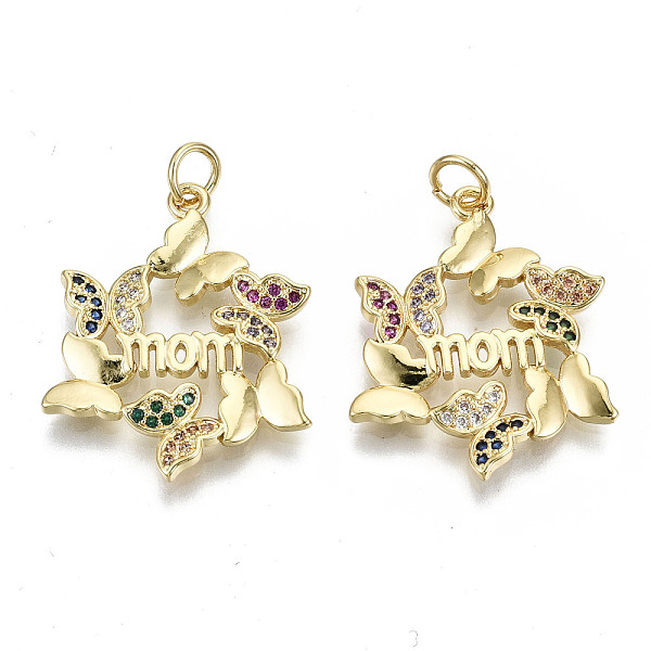 PandaHall Brass Micro Pave Colorful Cubic Zirconia Pendants, with Jump Ring, for Mother's Day, Cadmium Free & Nickel Free & Lead Free...
PandaHall Brass Micro Pave Colorful Cubic Zirconia Pendants, with Jump Ring, for Mother's Day, Cadmium Free & Nickel Free & Lead Free...