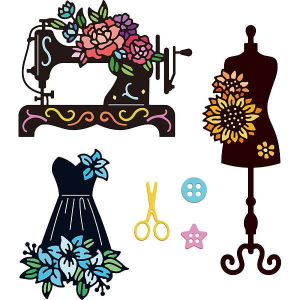 PandaHall Sewing Theme Carbon Steel Cutting Dies Stencils, for DIY Scrapbooking, Photo Album, Decorative Embossing Paper Card, Flower...
PandaHall Sewing Theme Carbon Steel Cutting Dies Stencils, for DIY Scrapbooking, Photo Album, Decorative Embossing Paper Card, Flower...