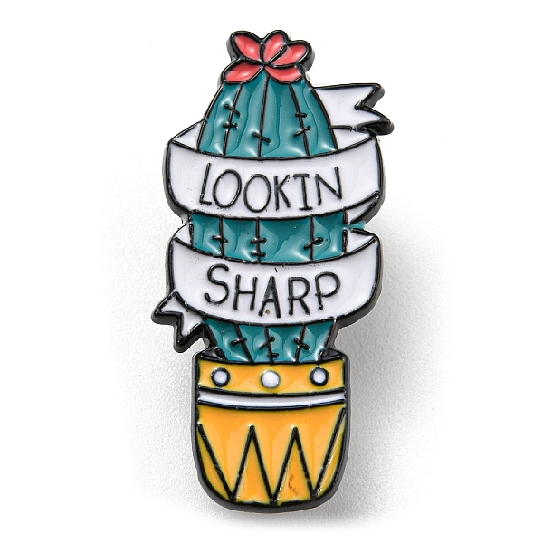 PandaHall Cactus with Word Look In Sharp Enamel Pins, Electrophoresis Black Alloy Brooch, Dark Turquoise, 30x14x1.5mm Alloy+Enamel Cactus
PandaHall Cactus with Word Look In Sharp Enamel Pins, Electrophoresis Black Alloy Brooch, Dark Turquoise, 30x14x1.5mm Alloy+Enamel Cactus