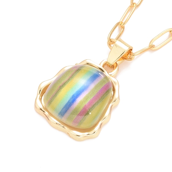 PandaHall Rainbow Color Pride Necklace, Glass Pendant Necklace with Alloy Paperclip Chain for Women, Golden, 18.5 inch (47cm) Alloy
PandaHall Rainbow Color Pride Necklace, Glass Pendant Necklace with Alloy Paperclip Chain for Women, Golden, 18.5 inch (47cm) Alloy