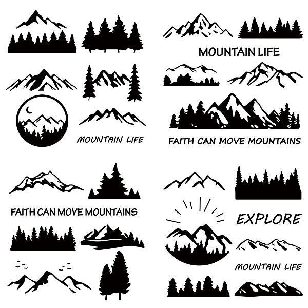 PandaHall 4Pcs 4 Styles PET Waterproof Self-adhesive Car Stickers, Reflective Decals for Car, Motorcycle Decoration, Black, Mountain Pattern...
PandaHall 4Pcs 4 Styles PET Waterproof Self-adhesive Car Stickers, Reflective Decals for Car, Motorcycle Decoration, Black, Mountain Pattern...