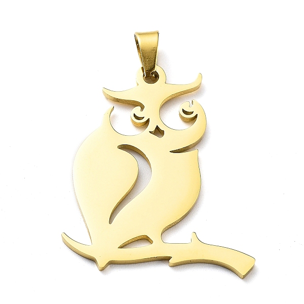 PandaHall 304 Stainless Steel Pendants, Laser Cut, Owl Charm, Golden, 29.5x24x1mm, Hole: 5.5x3mm 304 Stainless Steel Owl
PandaHall 304 Stainless Steel Pendants, Laser Cut, Owl Charm, Golden, 29.5x24x1mm, Hole: 5.5x3mm 304 Stainless Steel Owl
