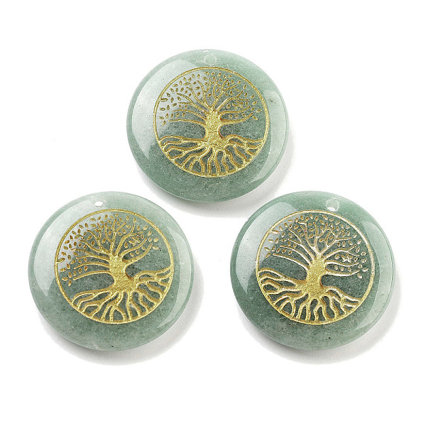PandaHall Natural Green Aventurine Carved Pendants, Flat Round with Tree of Life Charms, 30x7mm, Hole: 1.8mm Green Aventurine Tree of Life
PandaHall Natural Green Aventurine Carved Pendants, Flat Round with Tree of Life Charms, 30x7mm, Hole: 1.8mm Green Aventurine Tree of Life