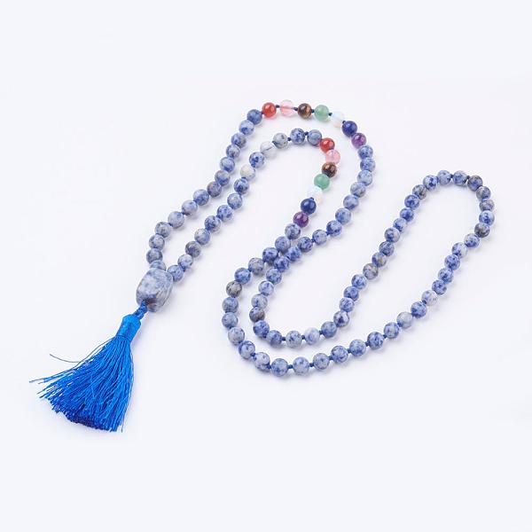 PandaHall Natural Blue Spot Jasper Tassel Pendant Necklaces, with Gemstone Beads, Chakra Necklaces, 40.5 inch(103cm) Blue Spot Jasper
PandaHall Natural Blue Spot Jasper Tassel Pendant Necklaces, with Gemstone Beads, Chakra Necklaces, 40.5 inch(103cm) Blue Spot Jasper