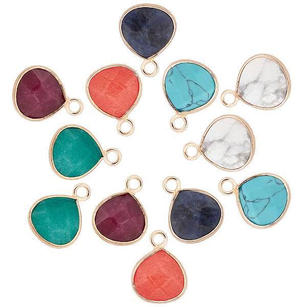 PandaHall SUNNYCLUE 12Pcs 6 Colors Natural White Jade Gemstone Pendants, with Nickel Free Brass Loops, Dyed, Faceted, Teardrop, Golden..., Multicolor
PandaHall SUNNYCLUE 12Pcs 6 Colors Natural White Jade Gemstone Pendants, with Nickel Free Brass Loops, Dyed, Faceted, Teardrop, Golden..., Multicolor