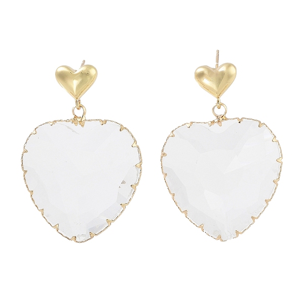 PandaHall Glass Heart Dangle Stud Earrings, Light Gold Brass Earrings, White, 40x27.5mm Glass Heart White
PandaHall Glass Heart Dangle Stud Earrings, Light Gold Brass Earrings, White, 40x27.5mm Glass Heart White