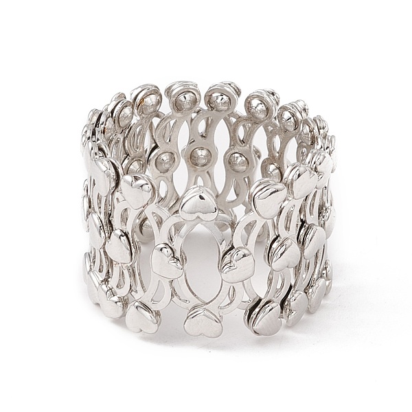 PandaHall Brass Heart Folding Retractable Ring Bracelet, Telescopic Rings Bracelet for Women, Platinum, Inner Diameter: 20~51mm Brass
PandaHall Brass Heart Folding Retractable Ring Bracelet, Telescopic Rings Bracelet for Women, Platinum, Inner Diameter: 20~51mm Brass