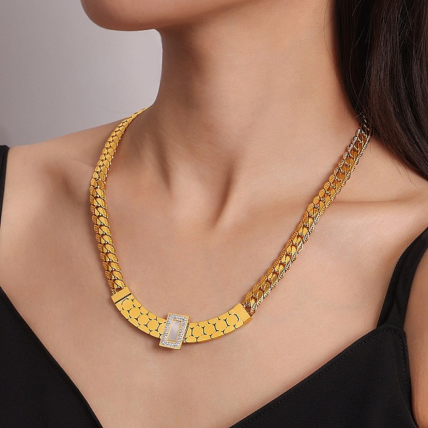 PandaHall 304 Stainless Steel with Seashell Necklaces, Golden, 19.17 inch(48.7cm) 304 Stainless Steel Rectangle
PandaHall 304 Stainless Steel with Seashell Necklaces, Golden, 19.17 inch(48.7cm) 304 Stainless Steel Rectangle