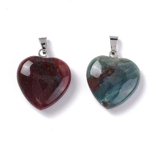 PandaHall Natural Indian Agate Pendants, Heart, with Brass Findings, Platinum, 22~23x20~20.5x6~7.5mm, Hole: 5x8mm Indian Agate Heart
PandaHall Natural Indian Agate Pendants, Heart, with Brass Findings, Platinum, 22~23x20~20.5x6~7.5mm, Hole: 5x8mm Indian Agate Heart