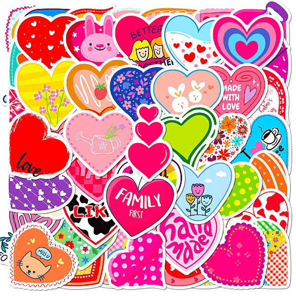 PandaHall 50Pcs Valentine's Day Waterproof Vinyl Heart Stickers Set, Adhesive Decals, for Suitcase & Skateboard & Refigerator Decor...
PandaHall 50Pcs Valentine's Day Waterproof Vinyl Heart Stickers Set, Adhesive Decals, for Suitcase & Skateboard & Refigerator Decor...