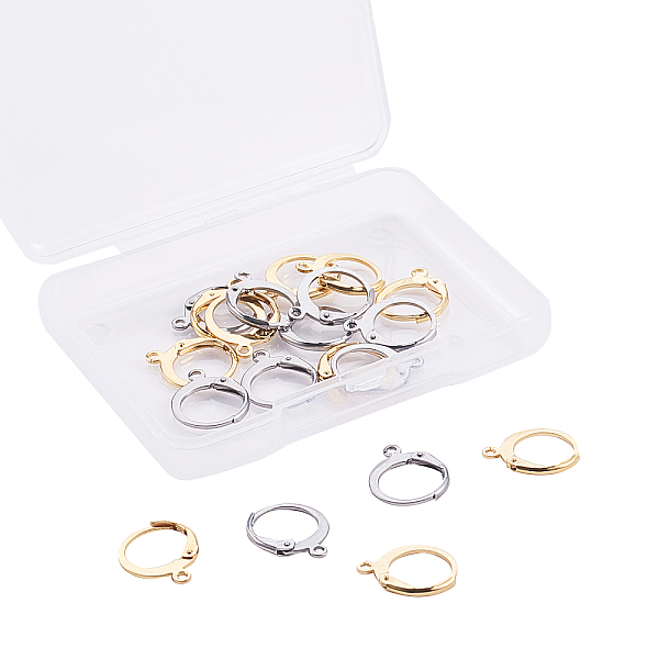 PandaHall 304 Stainless Steel Leverback Earring Findings, with Loop, Platinum & Golden, 14.5x12.5x2mm, Hole: 1.2mm, 10pcs/color, 2 colors...
PandaHall 304 Stainless Steel Leverback Earring Findings, with Loop, Platinum & Golden, 14.5x12.5x2mm, Hole: 1.2mm, 10pcs/color, 2 colors...