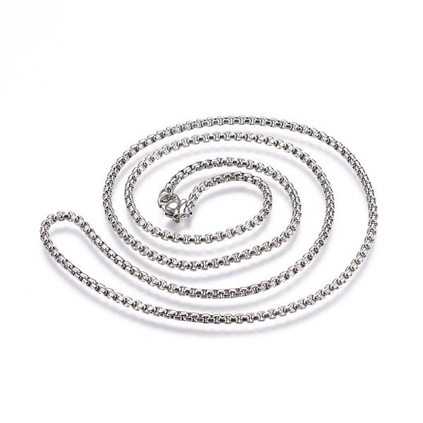 PandaHall 304 Stainless Steel Box Chain Necklaces, Stainless Steel Color, 23.62 inch(60cm) 304 Stainless Steel
PandaHall 304 Stainless Steel Box Chain Necklaces, Stainless Steel Color, 23.62 inch(60cm) 304 Stainless Steel