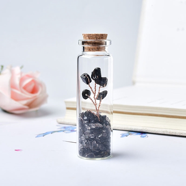 PandaHall Glass Wishing Bottles, Copper Wire Reiki Natural Obsidian Drift Chip Beads inside for DIY Jewelry Making Home Decoration, 22x70mm...
PandaHall Glass Wishing Bottles, Copper Wire Reiki Natural Obsidian Drift Chip Beads inside for DIY Jewelry Making Home Decoration, 22x70mm...