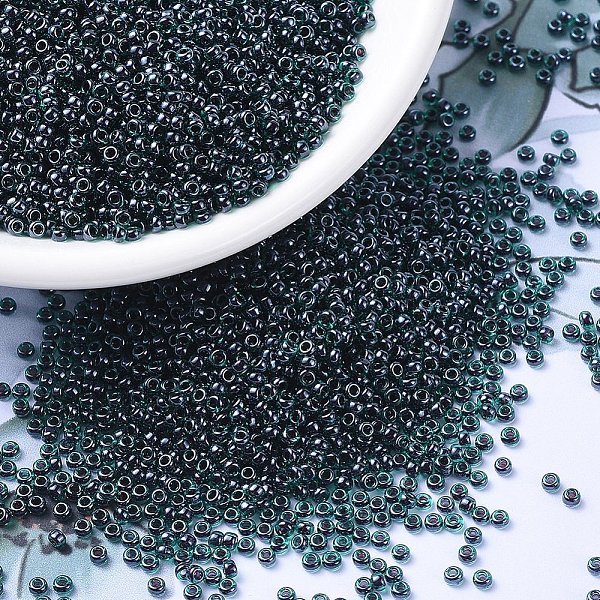 PandaHall MIYUKI Round Rocailles Beads, Japanese Seed Beads, 11/0, (RR362) Ruby Lined Emerald Luster, 11/0, 2x1.3mm, Hole: 0.8mm, about..., Green
PandaHall MIYUKI Round Rocailles Beads, Japanese Seed Beads, 11/0, (RR362) Ruby Lined Emerald Luster, 11/0, 2x1.3mm, Hole: 0.8mm, about..., Green