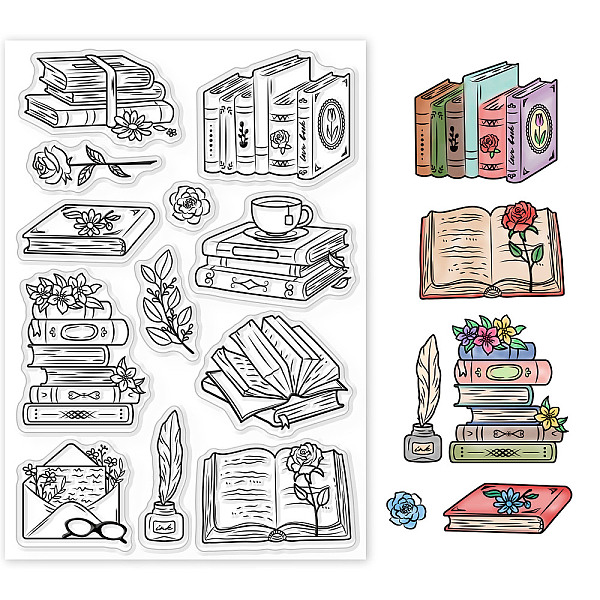 PandaHall GLOBLELAND Vintage Books Clear Stamps Envelopes Flowers Quill Pen Ink Box Transparent Silicone Stamps for DIY Scrapbooking...
PandaHall GLOBLELAND Vintage Books Clear Stamps Envelopes Flowers Quill Pen Ink Box Transparent Silicone Stamps for DIY Scrapbooking...