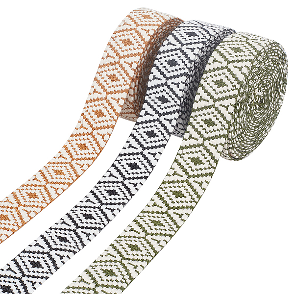 PandaHall WADORN 15 Yards 3 Colors Ethnic Style Cotton Ribbon, Flat Jacquard Ribbon with Rhombus Pattern, Mixed Color, 39x2mm, 5 yards/color..., Multicolor
PandaHall WADORN 15 Yards 3 Colors Ethnic Style Cotton Ribbon, Flat Jacquard Ribbon with Rhombus Pattern, Mixed Color, 39x2mm, 5 yards/color..., Multicolor