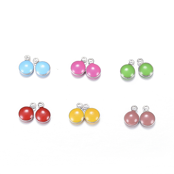 PandaHall 304 Stainless Steel Enamel Charms, Enamelled Sequins, Flat Round, Mixed Color, 8.5x6x3mm, Hole: 1mm Stainless Steel+Enamel Flat..., Multicolor
PandaHall 304 Stainless Steel Enamel Charms, Enamelled Sequins, Flat Round, Mixed Color, 8.5x6x3mm, Hole: 1mm Stainless Steel+Enamel Flat..., Multicolor