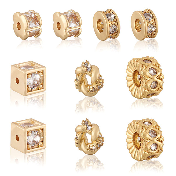 PandaHall Spritewelry 10Pcs 5 Styles Brass Clear Cubic Zirconia Beads, Mixed Shapes, Mixed Color, 5.5~9.5x5.5~9.5x3~6.5mm, Hole: 1.4~3.5mm...
PandaHall Spritewelry 10Pcs 5 Styles Brass Clear Cubic Zirconia Beads, Mixed Shapes, Mixed Color, 5.5~9.5x5.5~9.5x3~6.5mm, Hole: 1.4~3.5mm...
