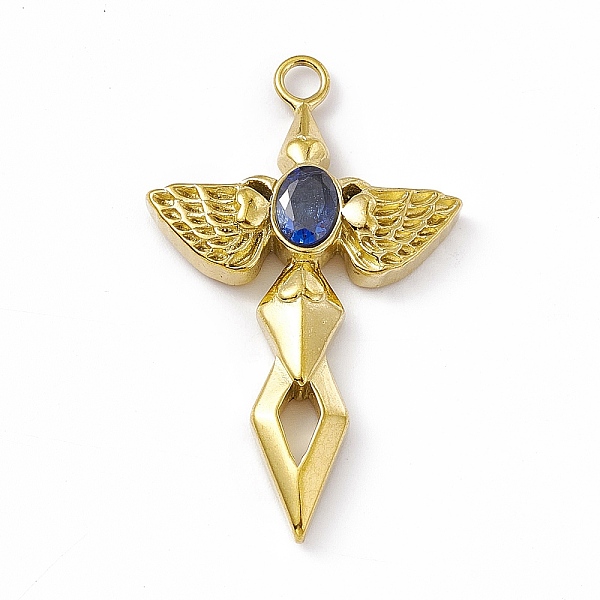PandaHall Vacuum Plating 201 Stainless Steel Pendants, with Rhinestone, Real 18K Gold Plated, Sword with Wing Charms, Capri Blue..., Cyan
PandaHall Vacuum Plating 201 Stainless Steel Pendants, with Rhinestone, Real 18K Gold Plated, Sword with Wing Charms, Capri Blue..., Cyan