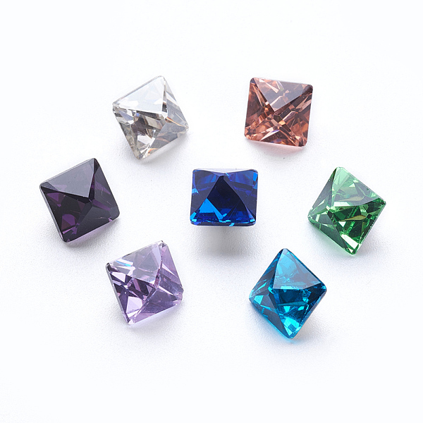 PandaHall K9 Glass Rhinestone Cabochons, Pointed Back & Back Plated, Faceted, Square, Mixed Color, 8x8x8mm Glass Rhinestone Square..., Multicolor
PandaHall K9 Glass Rhinestone Cabochons, Pointed Back & Back Plated, Faceted, Square, Mixed Color, 8x8x8mm Glass Rhinestone Square..., Multicolor