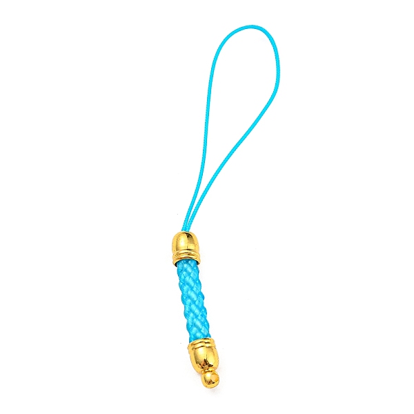 PandaHall Korean Polyester Thread Pendants Decorations, with Golden Tone Brass Findings, Cyan, 73mm, Hole: 1.6mm Polyester Cyan
PandaHall Korean Polyester Thread Pendants Decorations, with Golden Tone Brass Findings, Cyan, 73mm, Hole: 1.6mm Polyester Cyan