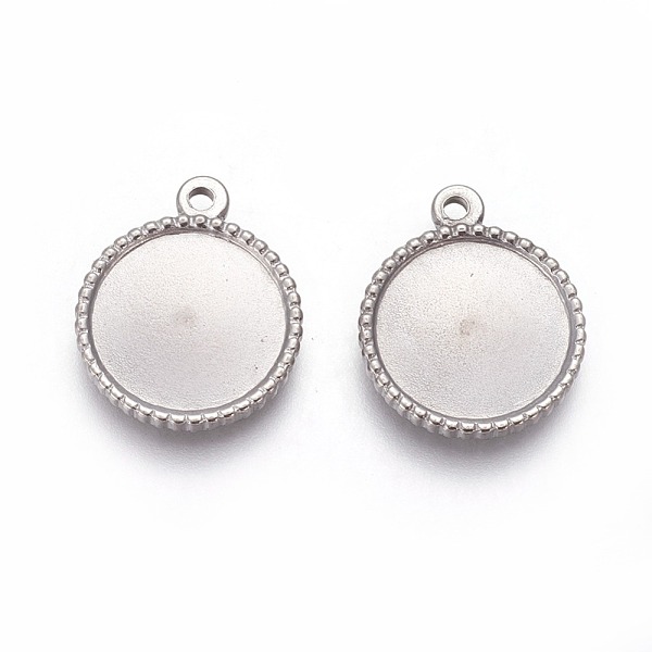 PandaHall 304 Stainless Steel Pendant Cabochon Settings, Flat Round, Stainless Steel Color, Tray: 14mm, 19.6x16.3x2mm, Hole: 1.6mm 304...
PandaHall 304 Stainless Steel Pendant Cabochon Settings, Flat Round, Stainless Steel Color, Tray: 14mm, 19.6x16.3x2mm, Hole: 1.6mm 304...