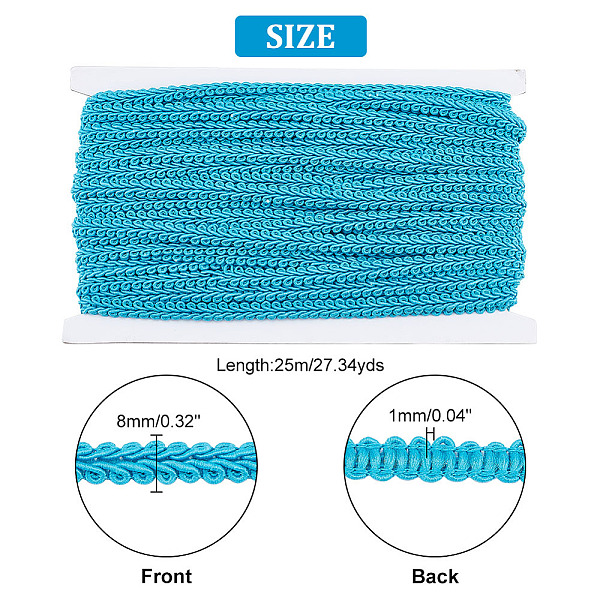 PandaHall Polyester Braided Lace Trim, Sewing Centipede Lace Ribbon, for Clothes Accessories and Curtains Accessories, Deep Sky Blue, 1/4...
PandaHall Polyester Braided Lace Trim, Sewing Centipede Lace Ribbon, for Clothes Accessories and Curtains Accessories, Deep Sky Blue, 1/4...