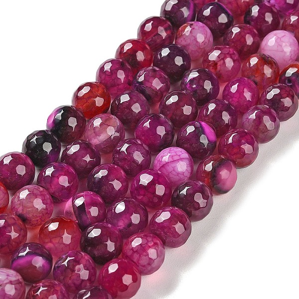 PandaHall Natural Agate Beads Strands, Dyed & Heated, Faceted, Round, Magenta, 10mm, Hole: 0.8mm, about 37pcs/strand, 14.96''(38cm) Crackle..., Pink
PandaHall Natural Agate Beads Strands, Dyed & Heated, Faceted, Round, Magenta, 10mm, Hole: 0.8mm, about 37pcs/strand, 14.96''(38cm) Crackle..., Pink