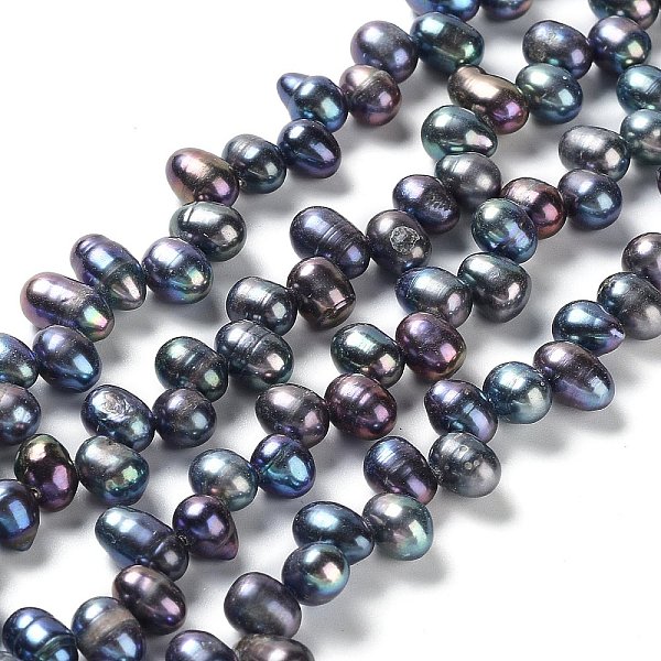 PandaHall Natural Cultured Freshwater Pearl Beads Strands, Rice, Dyed, Prussian Blue, 7~9x6~7mm, Hole: 0.7mm, about 58~59pcs/strand...
PandaHall Natural Cultured Freshwater Pearl Beads Strands, Rice, Dyed, Prussian Blue, 7~9x6~7mm, Hole: 0.7mm, about 58~59pcs/strand...