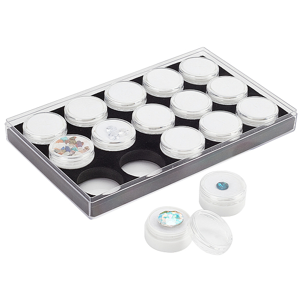 PandaHall 15Pcs Round Acrylic Loose Diamond Storage Box Sets, Small Gems Showing Case with White Velvet Inside and Screw Lid, Clear...
PandaHall 15Pcs Round Acrylic Loose Diamond Storage Box Sets, Small Gems Showing Case with White Velvet Inside and Screw Lid, Clear...