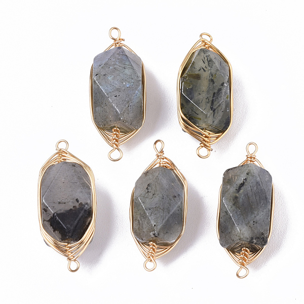 PandaHall Natural Labradorite Links connectors, Brass Wire Wrapped Links, Faceted, Column, Golden, 22.5~32x9~12x8~9mm, Hole: 1.2mm...
PandaHall Natural Labradorite Links connectors, Brass Wire Wrapped Links, Faceted, Column, Golden, 22.5~32x9~12x8~9mm, Hole: 1.2mm...