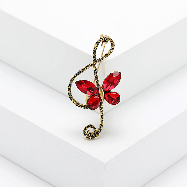 PandaHall Alloy Rhinestone Safety Pin Brooch, Musical Note with Butterfly, Ruby, 44x23mm Alloy+Rhinestone Musical Note Red
PandaHall Alloy Rhinestone Safety Pin Brooch, Musical Note with Butterfly, Ruby, 44x23mm Alloy+Rhinestone Musical Note Red
