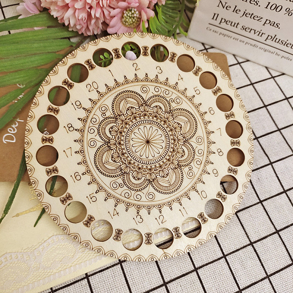 PandaHall 20-Position Mandala Theme Basswood Embroidery Thread Plate, Cross Stitch Threading Board Tools, Flat Round with Flower Pattern..., Yellow
PandaHall 20-Position Mandala Theme Basswood Embroidery Thread Plate, Cross Stitch Threading Board Tools, Flat Round with Flower Pattern..., Yellow