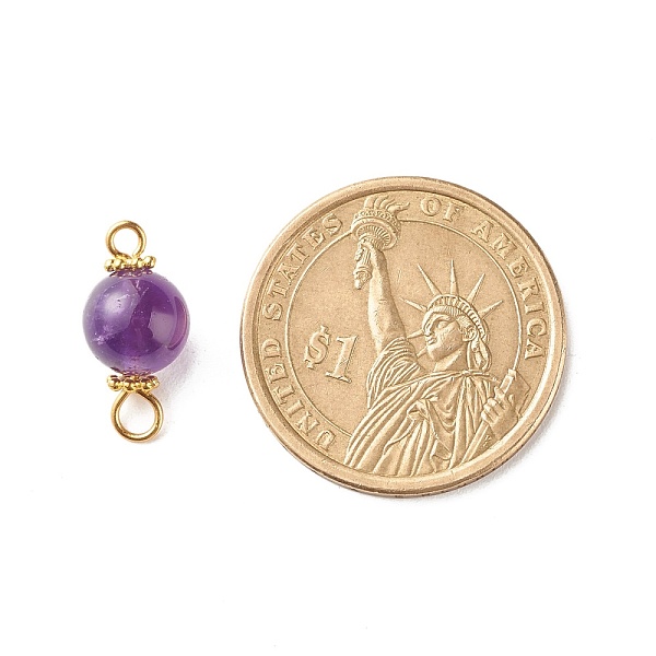 PandaHall Natural Amethyst Links Connectors, with Tibetan Style Alloy Daisy Spacer Beads and 304 Stainless Steel Findings, Round, Golden...
PandaHall Natural Amethyst Links Connectors, with Tibetan Style Alloy Daisy Spacer Beads and 304 Stainless Steel Findings, Round, Golden...