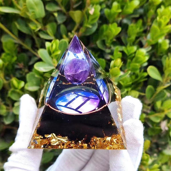 PandaHall Orgonite Pyramid Resin Energy Generators, Reiki Natural Amethyst & Natural Obsidian Chips Inside for Home Office Desk Decoration...
PandaHall Orgonite Pyramid Resin Energy Generators, Reiki Natural Amethyst & Natural Obsidian Chips Inside for Home Office Desk Decoration...