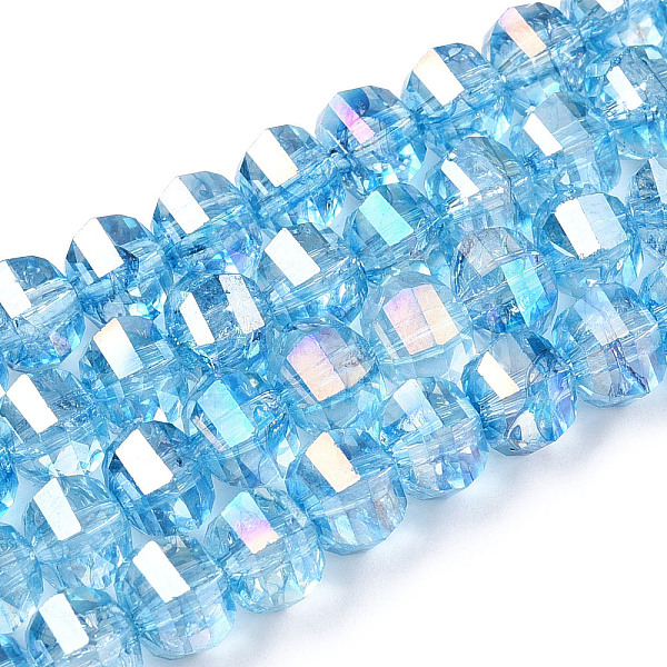 PandaHall Transparent Electroplate Glass Beads Strands, AB Color Plated, Faceted, Round, Deep Sky Blue, 8x6mm, Hole: 1.2mm, about...
PandaHall Transparent Electroplate Glass Beads Strands, AB Color Plated, Faceted, Round, Deep Sky Blue, 8x6mm, Hole: 1.2mm, about...
