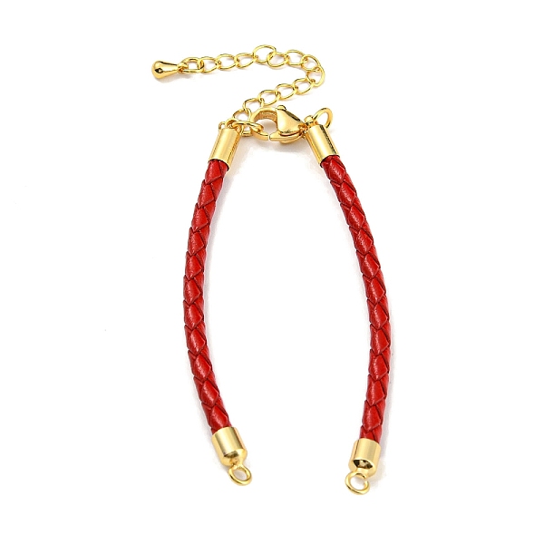 PandaHall Leather Braided Cord Link Bracelets, Fit for Connector Charms, with Long-Lasting Plated Rack Plating Colden Tone Brass Lobster..., Red
PandaHall Leather Braided Cord Link Bracelets, Fit for Connector Charms, with Long-Lasting Plated Rack Plating Colden Tone Brass Lobster..., Red