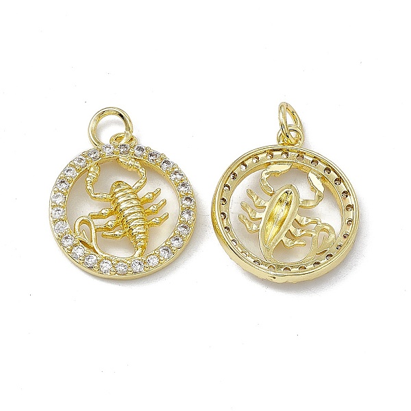 PandaHall Real 18K Gold Plated Brass Micro Pave Clear Cubic Zirconia Pendants, with Jump Ring, Ring with Constellation Charm, Scorpio...
PandaHall Real 18K Gold Plated Brass Micro Pave Clear Cubic Zirconia Pendants, with Jump Ring, Ring with Constellation Charm, Scorpio...