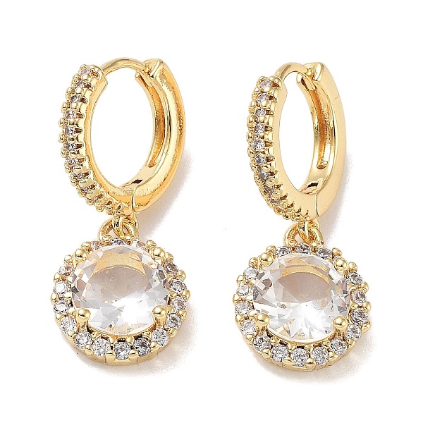 PandaHall Real 18K Gold Plated Brass Dangle Hoop Earrings, with Cubic Zirconia and Glass, Flat Round, Clear, 29x12mm Cubic Zirconia Flat...
PandaHall Real 18K Gold Plated Brass Dangle Hoop Earrings, with Cubic Zirconia and Glass, Flat Round, Clear, 29x12mm Cubic Zirconia Flat...