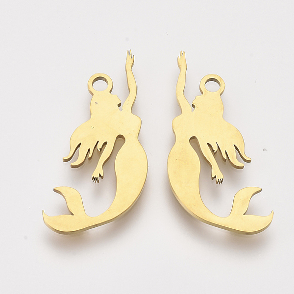 PandaHall 201 Stainless Steel Pendants, Laser Cut Pendants, Mermaid, Golden, 24.5x13x1mm, Hole: 1.6mm 201 Stainless Steel Fish
PandaHall 201 Stainless Steel Pendants, Laser Cut Pendants, Mermaid, Golden, 24.5x13x1mm, Hole: 1.6mm 201 Stainless Steel Fish