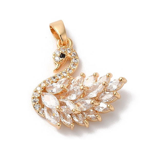 PandaHall Brass Pendants, with Glass, Swan, Golden, Clear, 19x19x6mm, Hole: 4x3mm Brass+Glass Swan Clear
PandaHall Brass Pendants, with Glass, Swan, Golden, Clear, 19x19x6mm, Hole: 4x3mm Brass+Glass Swan Clear