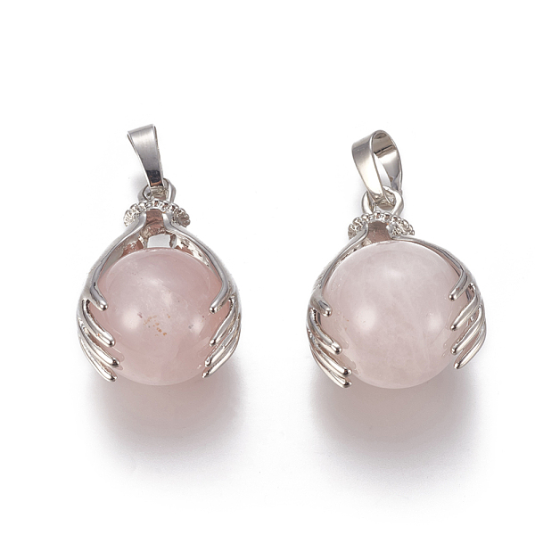 PandaHall Gemstone Pendants, with Brass Findings and Natural Rose Quartz, Round, Platinum, Pink, 27x18mm, Hole: 4x6mm Rose Quartz Round Pink
PandaHall Gemstone Pendants, with Brass Findings and Natural Rose Quartz, Round, Platinum, Pink, 27x18mm, Hole: 4x6mm Rose Quartz Round Pink