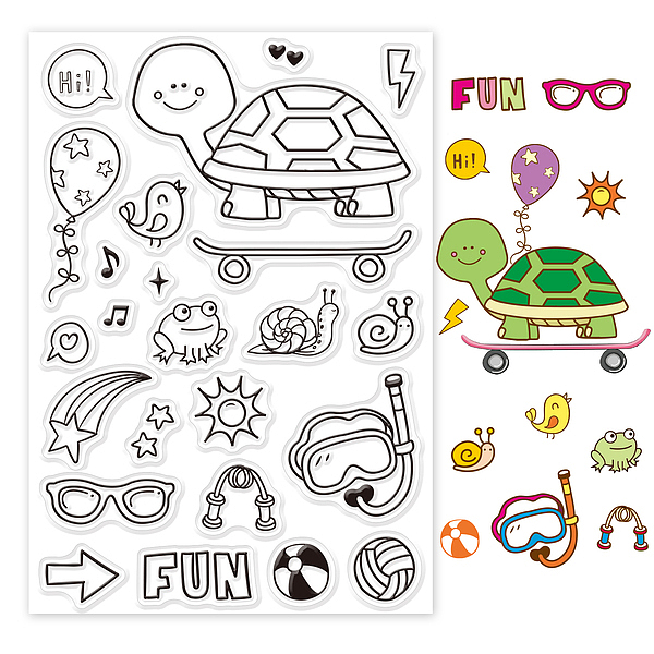 PandaHall PVC Plastic Stamps, for DIY Scrapbooking, Photo Album Decorative, Cards Making, Stamp Sheets, Tortoise Pattern, 16x11x0.3cm...
PandaHall PVC Plastic Stamps, for DIY Scrapbooking, Photo Album Decorative, Cards Making, Stamp Sheets, Tortoise Pattern, 16x11x0.3cm...