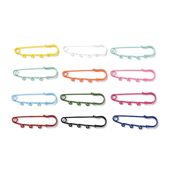 PandaHall Spray Painted Iron Brooch Findings, Kilt Pins with Triple Loops, Mixed Color, 59x18x6mm, Hole: 2mm Iron Multicolor
PandaHall Spray Painted Iron Brooch Findings, Kilt Pins with Triple Loops, Mixed Color, 59x18x6mm, Hole: 2mm Iron Multicolor