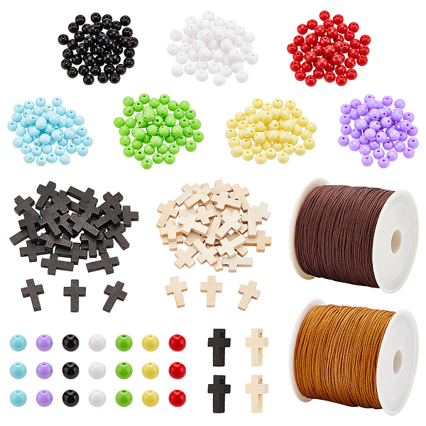 PandaHall DIY Pendant Making Kit, Including Acrylic Round Beads, Cross Wood Pendants, Nylon Thread, Mixed Color, 410Pcs/set Wood Multicolor
PandaHall DIY Pendant Making Kit, Including Acrylic Round Beads, Cross Wood Pendants, Nylon Thread, Mixed Color, 410Pcs/set Wood Multicolor