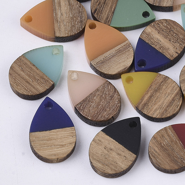 PandaHall Resin & Walnut Wood Pendants, Waxed, Teardrop, Mixed Color, 16.5x11.5x3.5mm, Hole: 1.6mm Resin+Wood Teardrop Multicolor
PandaHall Resin & Walnut Wood Pendants, Waxed, Teardrop, Mixed Color, 16.5x11.5x3.5mm, Hole: 1.6mm Resin+Wood Teardrop Multicolor