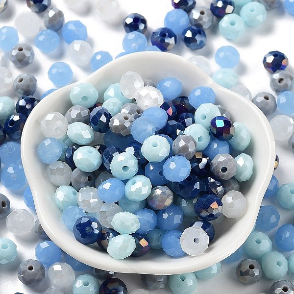 PandaHall Glass Beads, Faceted, Rondelle, Light Blue, 8x6mm, Hole: 1mm, about 1210pcs/500g Glass Rondelle
PandaHall Glass Beads, Faceted, Rondelle, Light Blue, 8x6mm, Hole: 1mm, about 1210pcs/500g Glass Rondelle