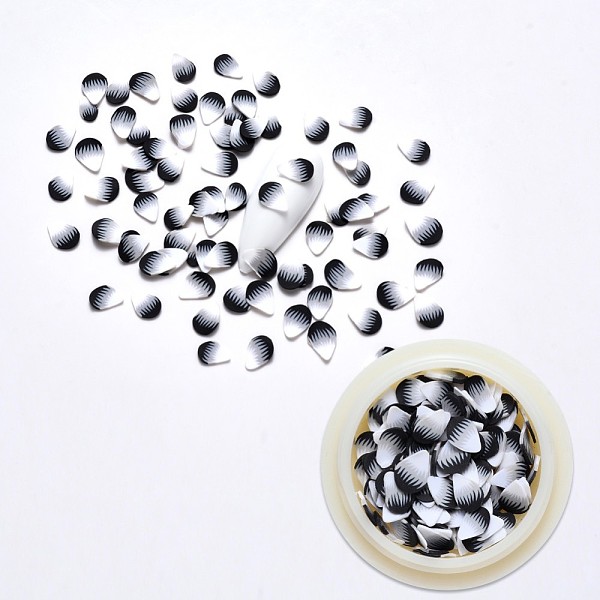PandaHall Handmade Polymer Clay Nail Art Decoration Accessories, Petal, Black, 5~7.5x4~6x0.3~1mm, 1color, 3g/color, 3g Polymer Clay Petaline...
PandaHall Handmade Polymer Clay Nail Art Decoration Accessories, Petal, Black, 5~7.5x4~6x0.3~1mm, 1color, 3g/color, 3g Polymer Clay Petaline...