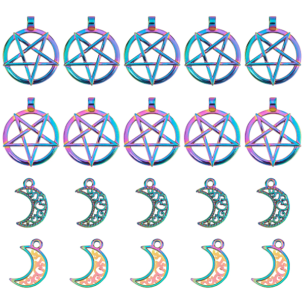 PandaHall SUPERFINDINGS 20Pcs 2 Style Alloy Pendants, Cadmium Free & Lead Free, Mixed Shapes, Rainbow Color, 10pcs/style Alloy Mixed Shapes
PandaHall SUPERFINDINGS 20Pcs 2 Style Alloy Pendants, Cadmium Free & Lead Free, Mixed Shapes, Rainbow Color, 10pcs/style Alloy Mixed Shapes