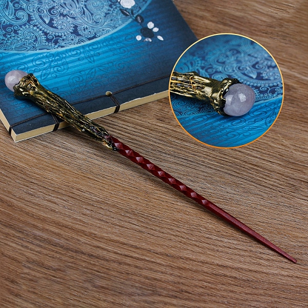 PandaHall Natural Rose Quartz Magic Wand with Wooden Findings, Home Decorations Costume Props Cosplay Accessories, 240mm Rose Quartz
PandaHall Natural Rose Quartz Magic Wand with Wooden Findings, Home Decorations Costume Props Cosplay Accessories, 240mm Rose Quartz
